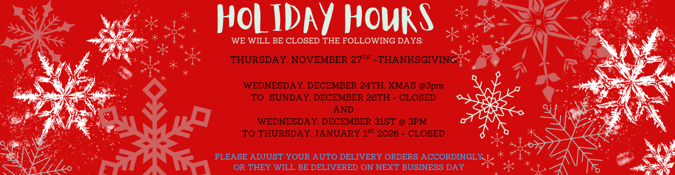 HOLIDAY HOURS