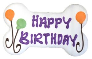 Pawsitivley Gourmet 6″ White Happy Birthday Bone