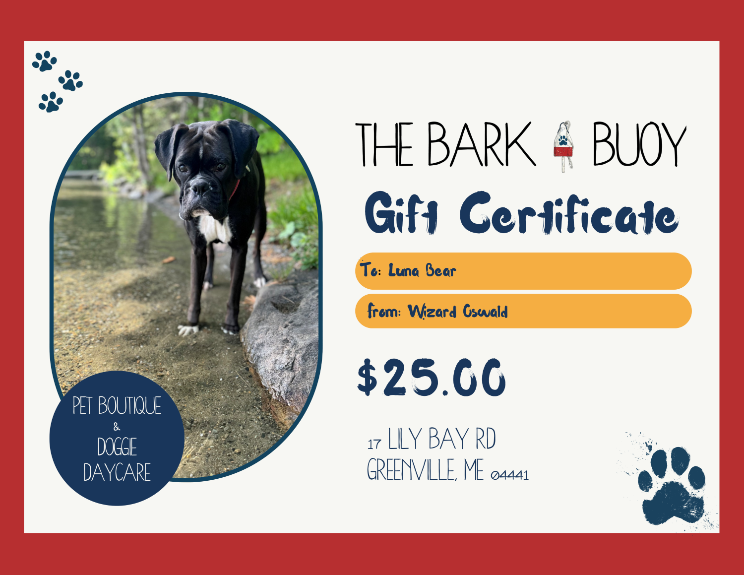 $25 Gift Certificate