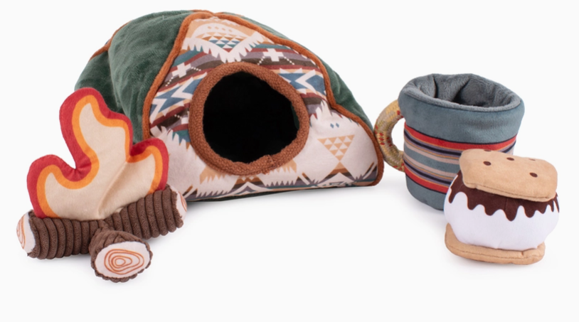 Pendleton Camp Discovery Tent Set Dog Toy