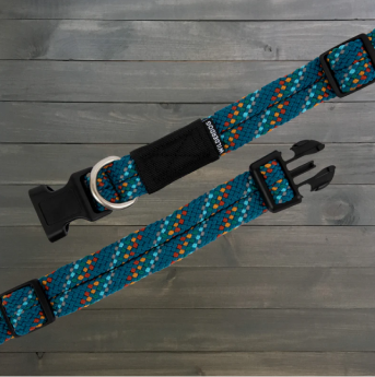 Wilderdog Pacific Blue Reflective Collar Small