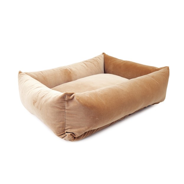 Carolina Pet Co. Renewed Velvet Kuddler, Tan, Medium