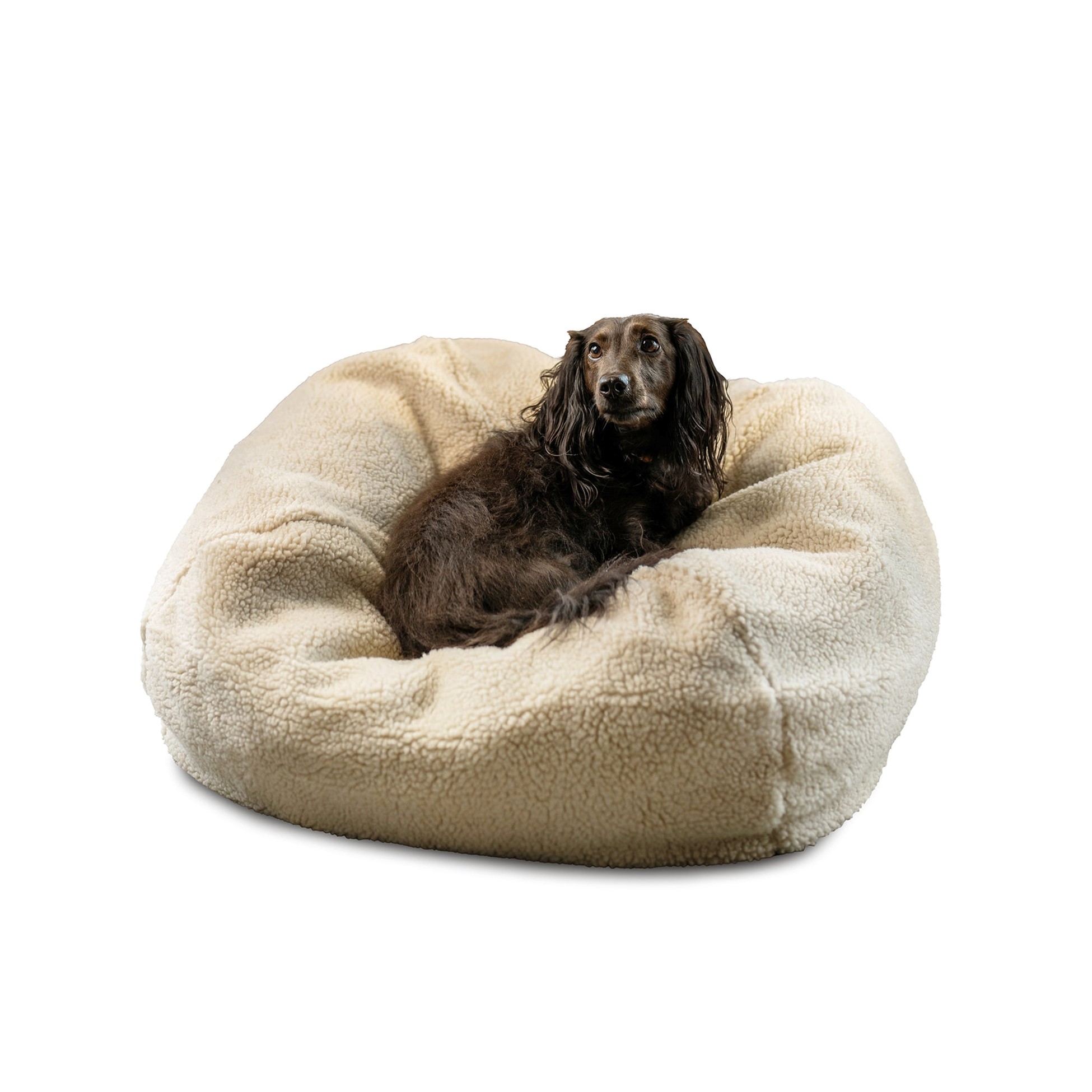 Carolina Pet Co. Sherpia Puff Ball Pillow Bed for Dogs & Cats, Medium