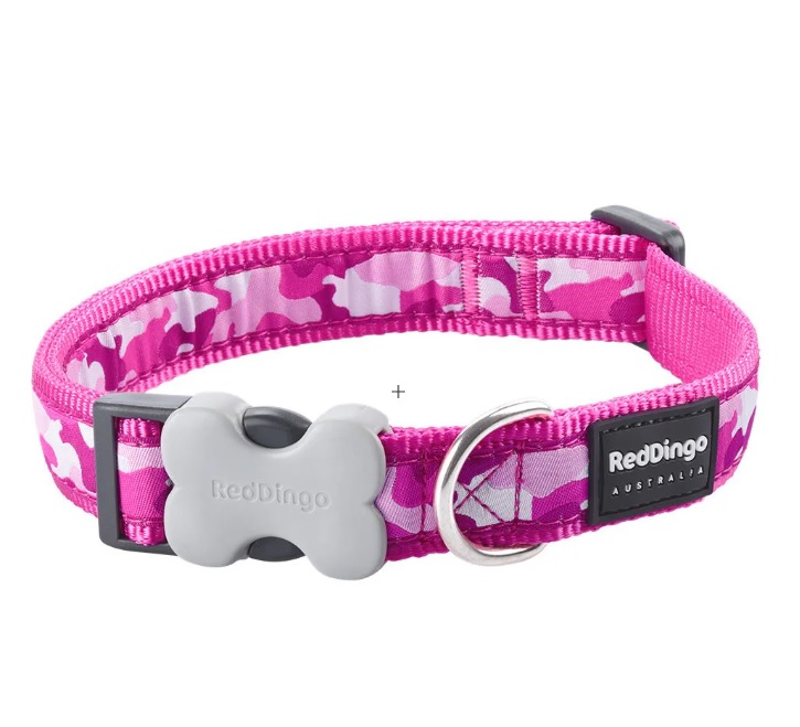 Red Dingo Collar-Camo Hot Pink-20