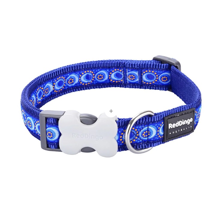 Red Dingo Collar-Blue Cosmo-M