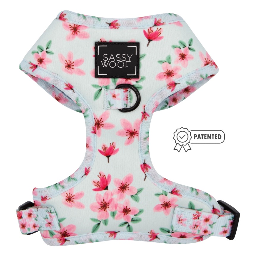 Sassy Woof Adjustable Dog Harness, Sakura, XX-Small