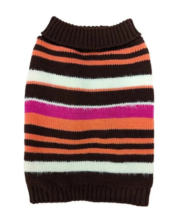 Fashion Pet Retro Stripe Sweater
Plum- Large