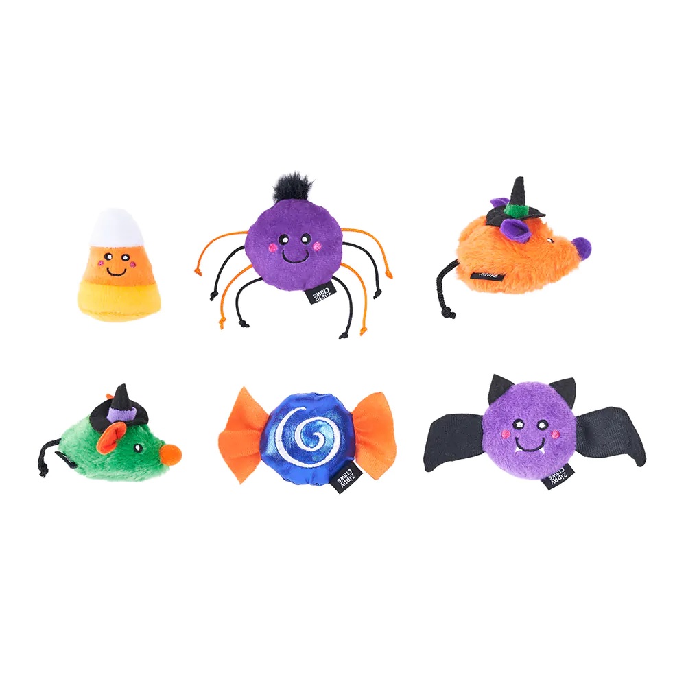 ZippyClaws Halloween 6-Pack - Spooky Friends - Cat Toy