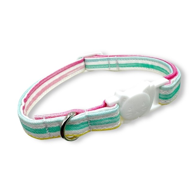 Aloha Ellie & Co. Cat Collar, Spring Stripes