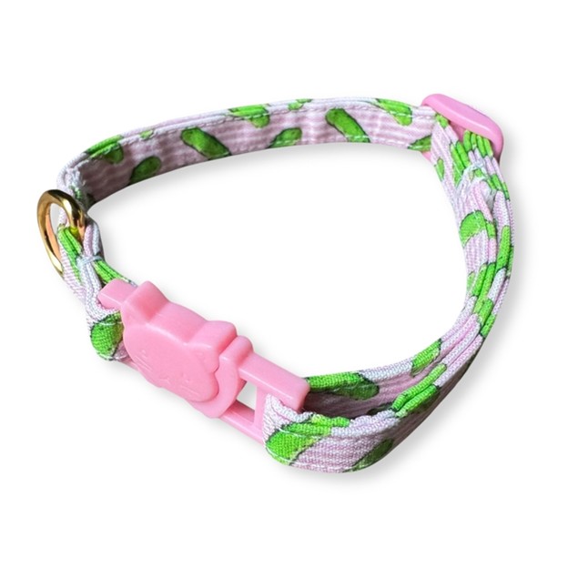 Aloha Ellie & Co. Cat Collar, Pink Pickles