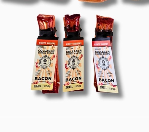 Wag & Bright Mighty Marrows Collagen Dental Chew, Bacon, Small