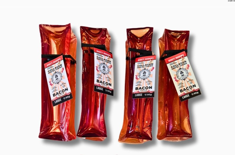 Wag & Bright Mighty Marrows Collagen Dental Chew, Bacon, Large