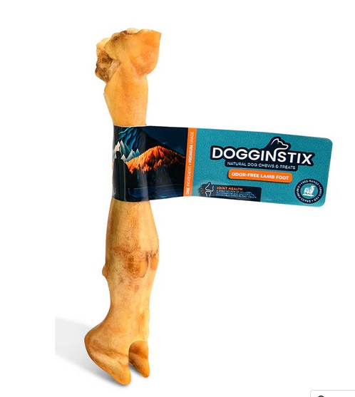 Dogginstix Lamb Feet Odor-Free Chew Dog Treats, 1-count (Size: 1-count)
