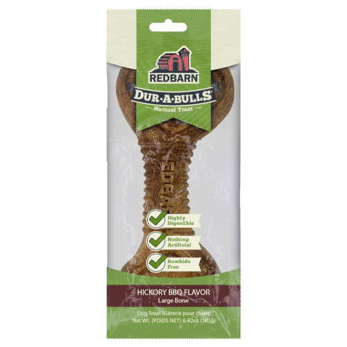 Redbarn Dog Treat Dur-A-Bulls Bone Large Hickory BBQ
