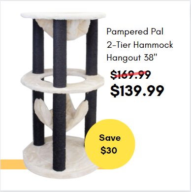 Pampered Pal 2-Tier Hammock Hangout Cat Scratching Post