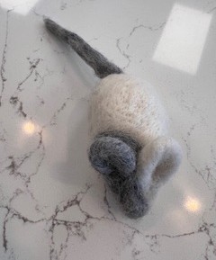 whiskers 'n paws felt mini mouse cat toy