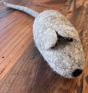 whiskers 'n paws felt mouse cat toy big