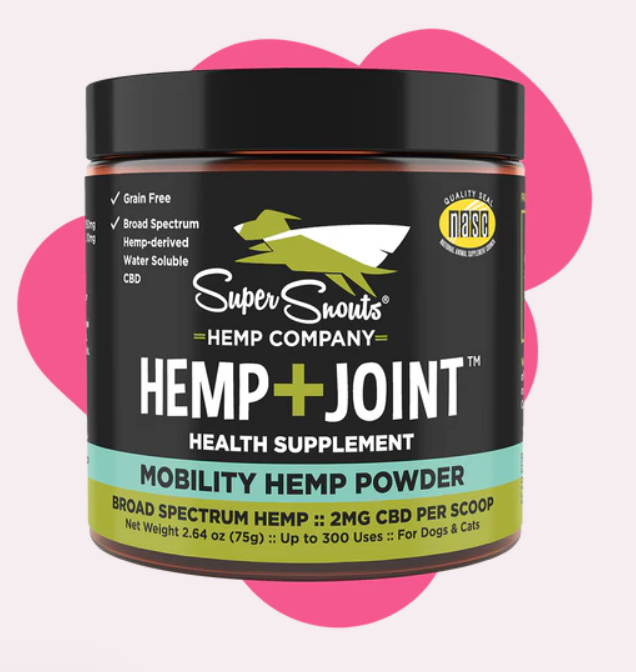 Super Snouts Hemp + Joint Mobility Health Supplement for Dogs & Cats, 2mg, 2.64-oz