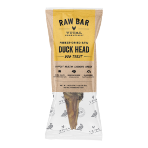 VITAL ESSENTIALS DOG RAW BAR FREEZE-DRIED RAW DUCK HEAD TREAT 1 OZ