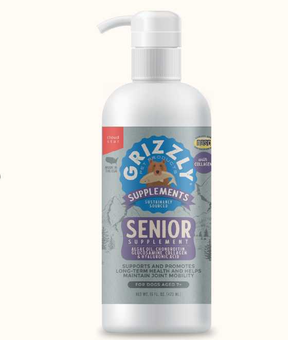 Grizzly Senior Supplement for Dogs and Cats, 16-oz Bottle