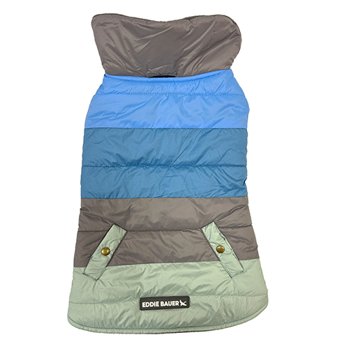 Eddie Bauer, Flora Colorblock Parka Puff, Gray, Medium