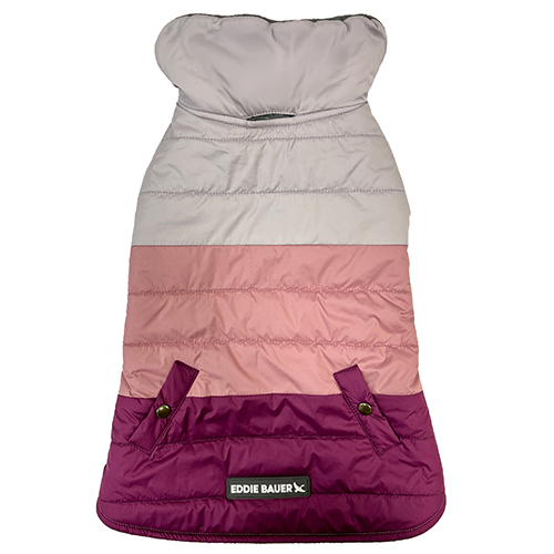 Eddie Bauer Flora Colorblock Parka Puff, Purple/Gray, Large