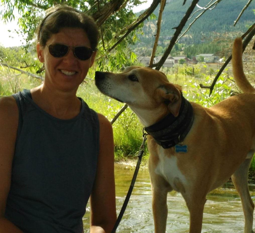 Diane Stilson with Dog Webster