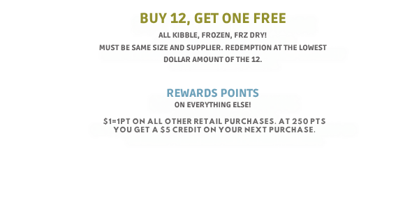 image of our joint today program. Details for our buy 12 get one free program and our rewards points programs.