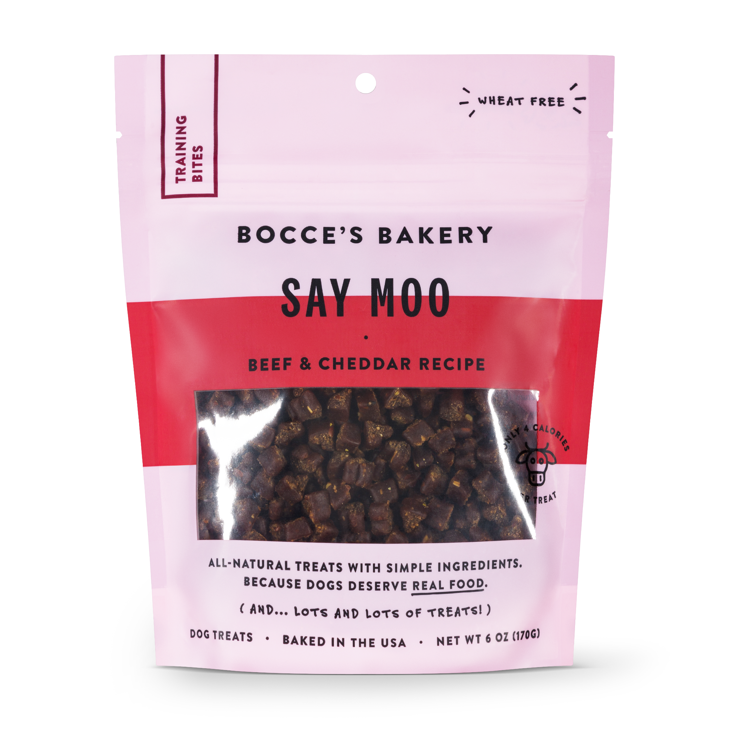 pic of Bocce's Bakery Everyday Say Moo Beef & Cheddar Recipe Training Bites Dog Treats, 6-oz
