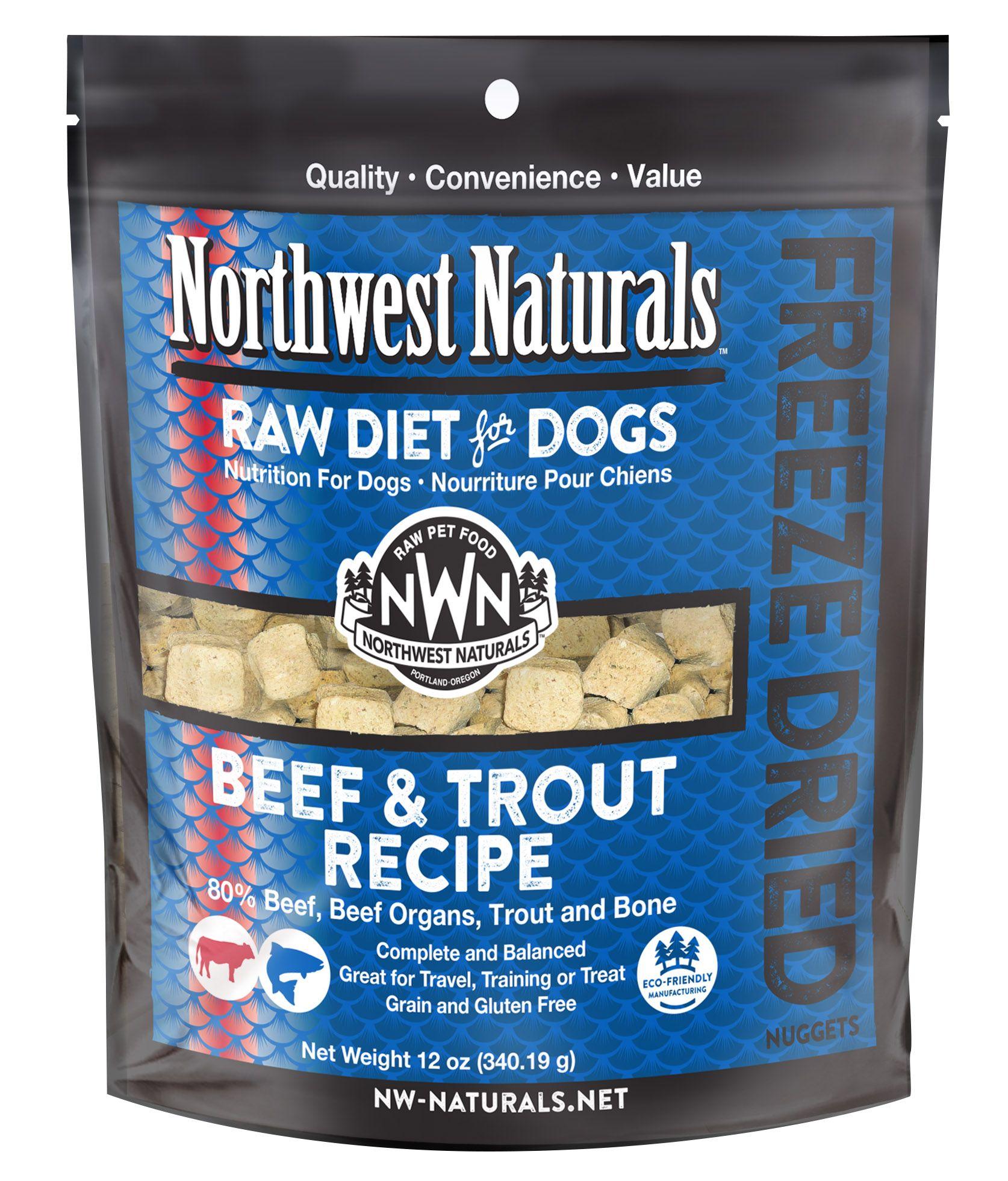 pic of Northwest Naturals Raw Diet Beef & Trout Nuggets Freeze-Dried Dog Food, 12-oz