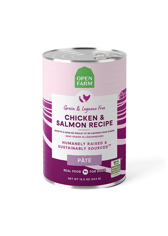pic of Open Farm Pate Chicken & Salmon Recipe Grain-Free Wet Dog Food Can, 12.5-oz