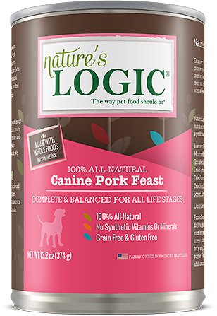 Nature's Logic Canine Pork Feast Grain-Free Canned Dog Food, 13.2-oz