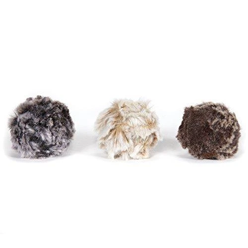 Savvy Tabby Luxe Faux Fur Balls Cat Toy, 1-count