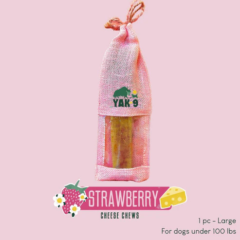 Yak9 Chew Strawberry LG, 8-oz