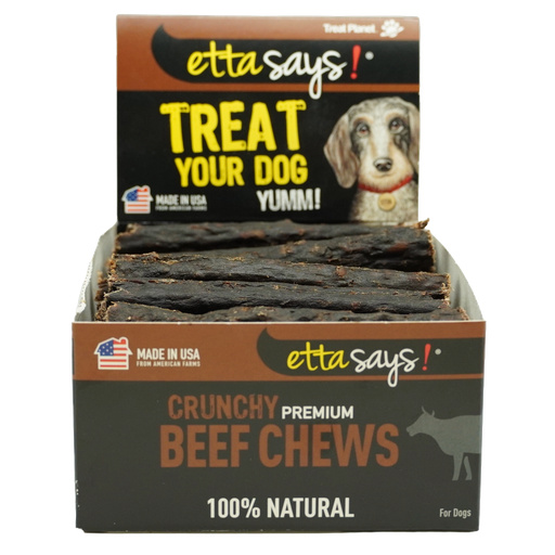 Etta Says! Premium Crunchy Beef Chews Dog Treats, 4.5-in, 1-count