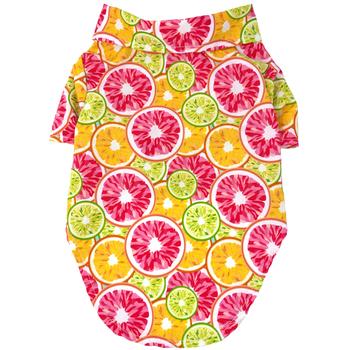 DOGGIE DESIGN HAWIIAN CAMP DOG SHIRT- CITRUS SLICE X-SMALL