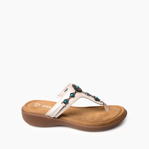 Minnetonka Brecca Women's Sandal White - Size 9