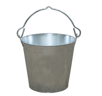 Galvanized Dairy Pail, 12 Quart