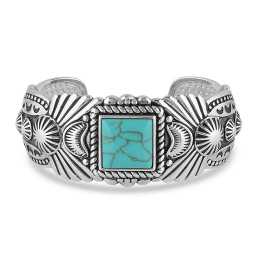 Flourished Turquoise Cuff Bracelet