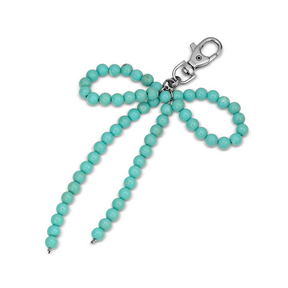 Turquoise Bow Bag Charm