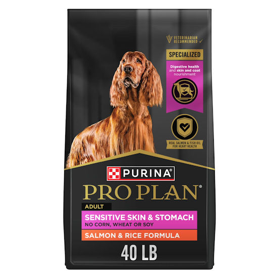 Purina Pro Plan Sensitive Skin and Stomach Salmon and Rice Dry Dog Food 40 LB