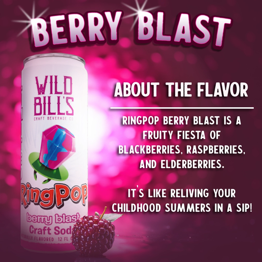 Wild Bill's Ring Pop Berry Blast Soda