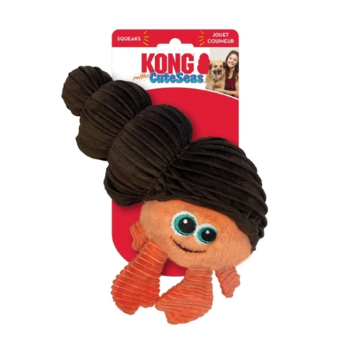Kong Cuteseas Rufflez Hermit Crab Plush Dog Toy