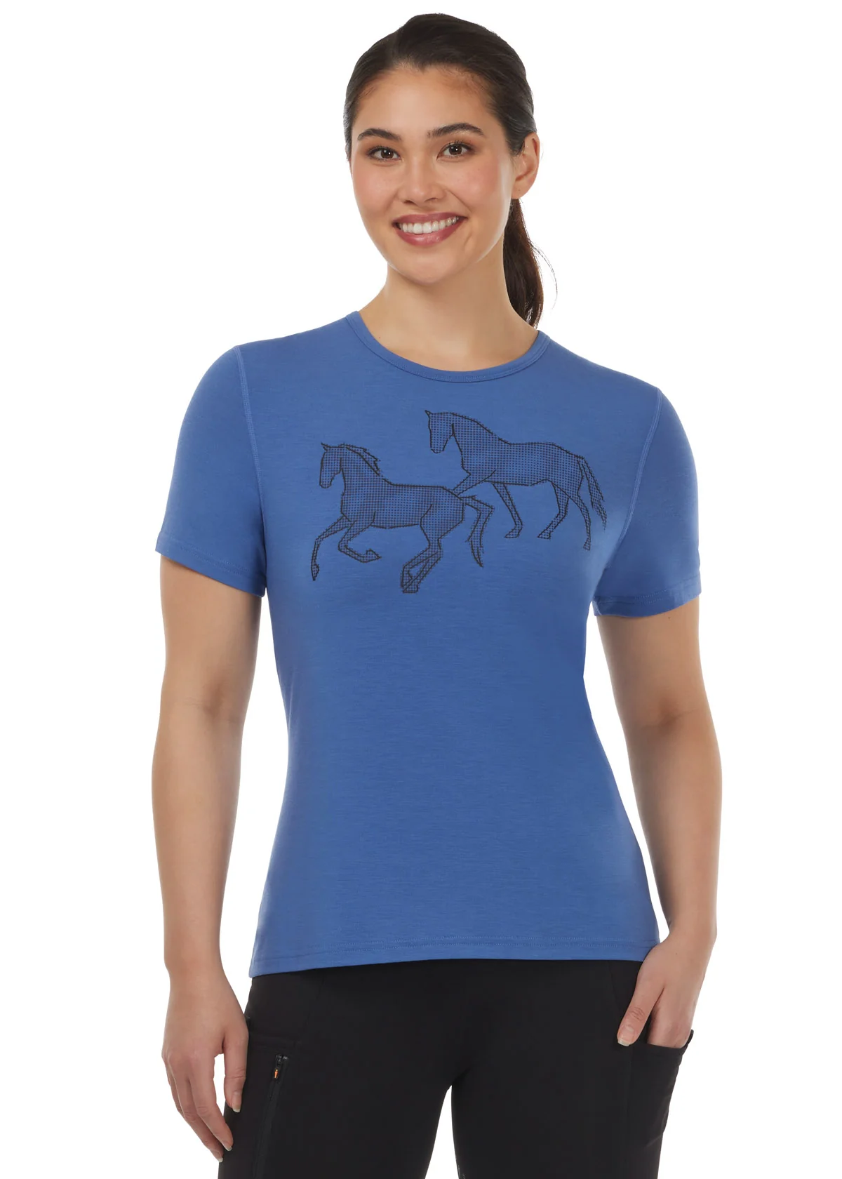 Kerrits On The Double Horse Tee - Blue Moon, Small