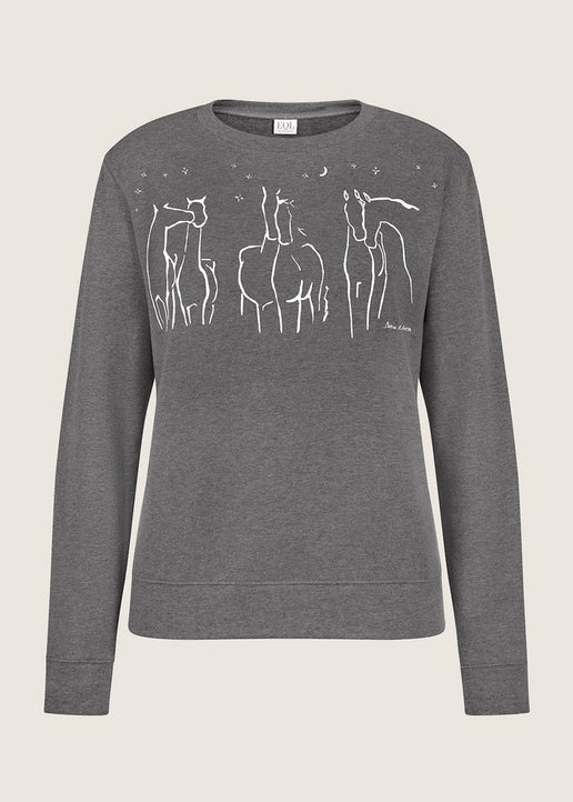 Kerrits EQL Held Collage Sweatshirt - Grey, 1X