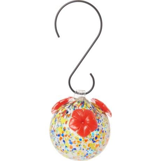 Multicolored Glass Hummingbird Feeder