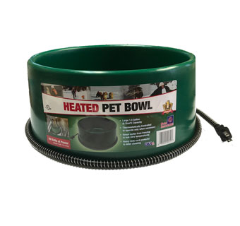 Heated Pet Bowl Green 1.5 Gallon