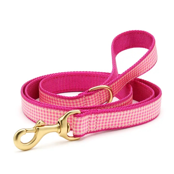 Up Country 5' Pink Gingham Lead