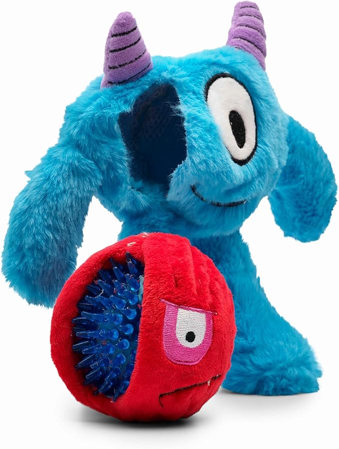Flourish Blue Monster 3-in-1 Dog Toy