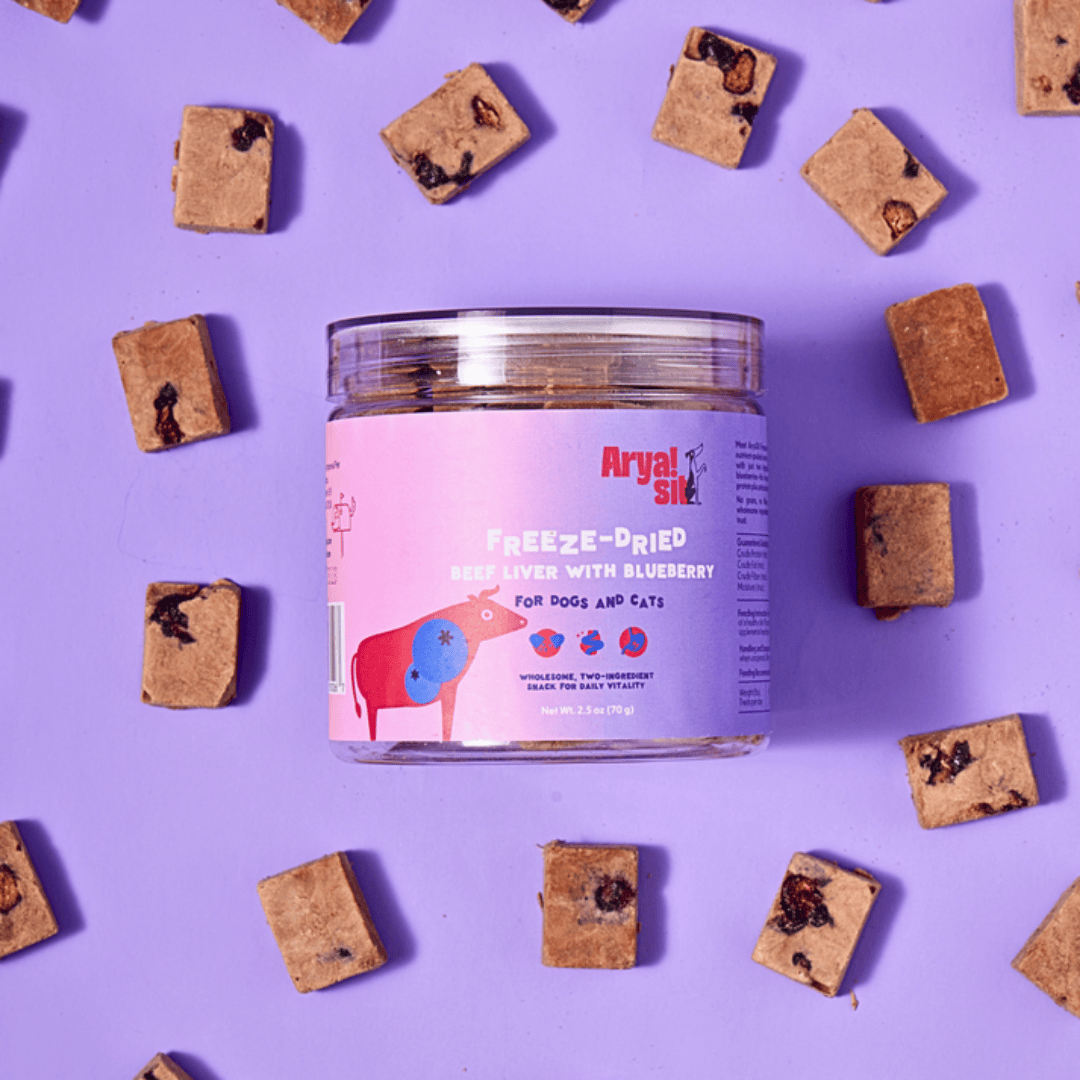 Arya Sit! Freeze Dried Beef Liver with Blueberry 2.5oz